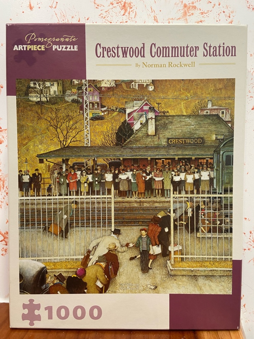 Pomegranate Norman Rockwell Crestwood Commuter Station, 1946 - 1000 Piece Puzzle